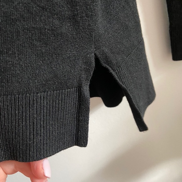 Nordstrom Classic Black V-neck Sweater - Picture 2 of 4